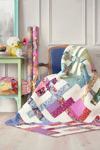Tilda Patchwork Stoff Baumwolle - Daisyfield Pink
